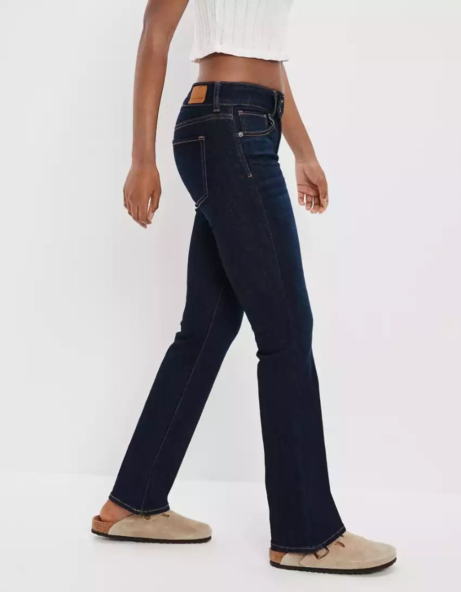 Jean American Eagle AE Ne(x)t Level Low-Rise Kick Bootcut Lavage Foncé Femme | OIQ-05928402